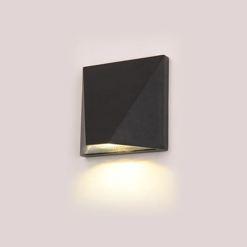 5W Waterproof Outdoor Lamp - Modern Black LED Wall Fixture