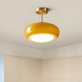 Contemporary Amber Glass Ceiling Light Fixture for Home Decoration