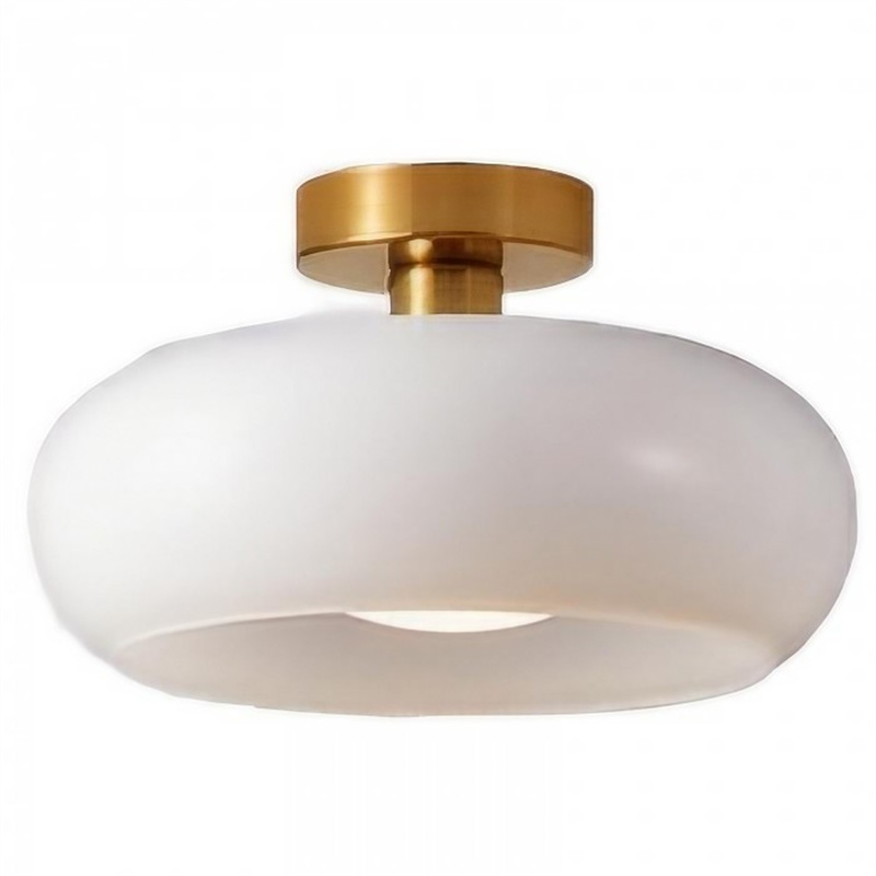 Contemporary Amber Glass Ceiling Light Fixture for Home Decoration