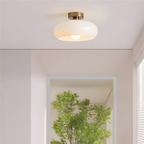 Contemporary Amber Glass Ceiling Light Fixture for Home Decoration