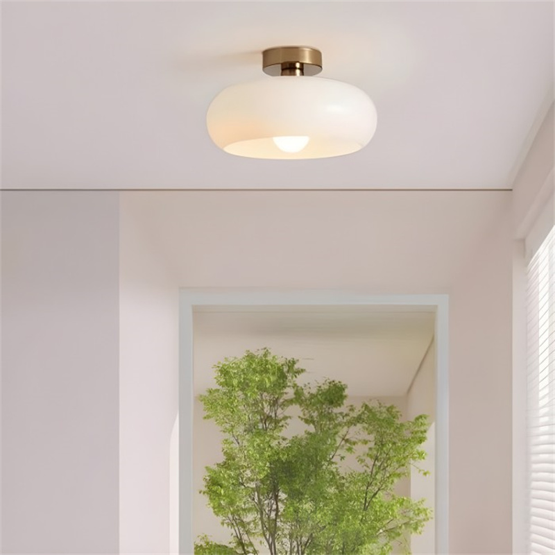 Contemporary Amber Glass Ceiling Light Fixture for Home Decoration