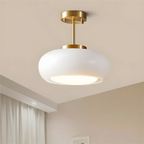 Contemporary Amber Glass Ceiling Light Fixture for Home Decoration