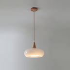 Pendant Light with Amber Wood Accent