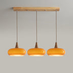 Pendant Light with Amber Wood Accent