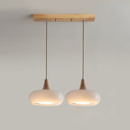 Pendant Light with Amber Wood Accent