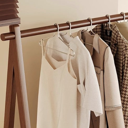 Entryway Storage Solution – Bamboo Coat Rack with Rattan Basket