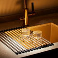 Over-Sink Dish Drying Rack with Rolling Design