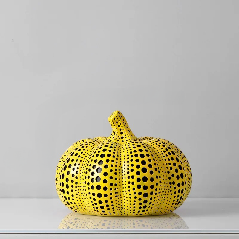 Artistic Sculptures with Iconic Dot Patterns – Hand-Painted Decor Collection