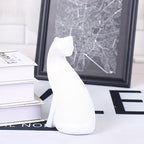 Scandinavian Style Hand-Painted Cat Figurine for Home Decoration
