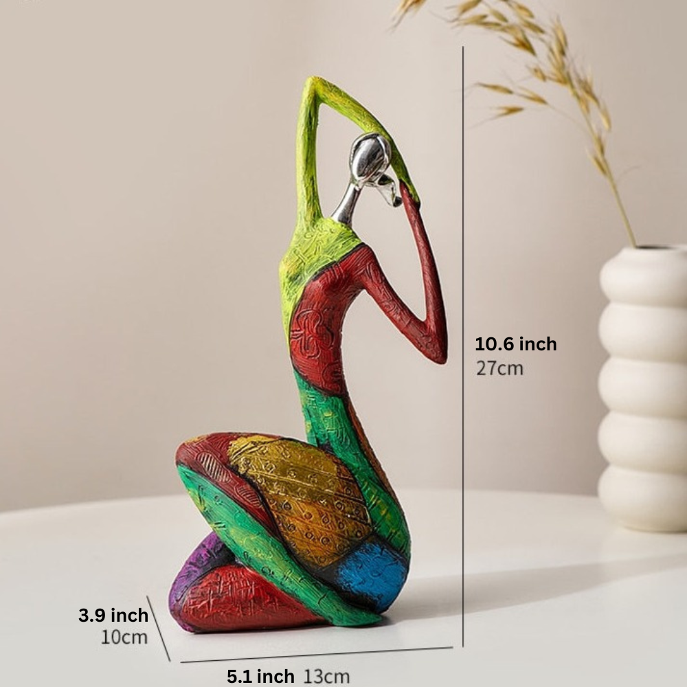 Colorful Women Sculptures – Handcrafted Abstract Art for Home Decoration