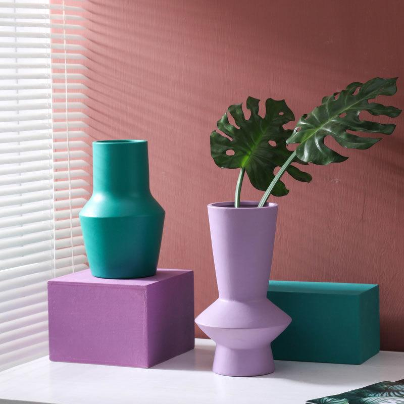 Colorful Ceramic Flower Vase - Artisan Home Decoration