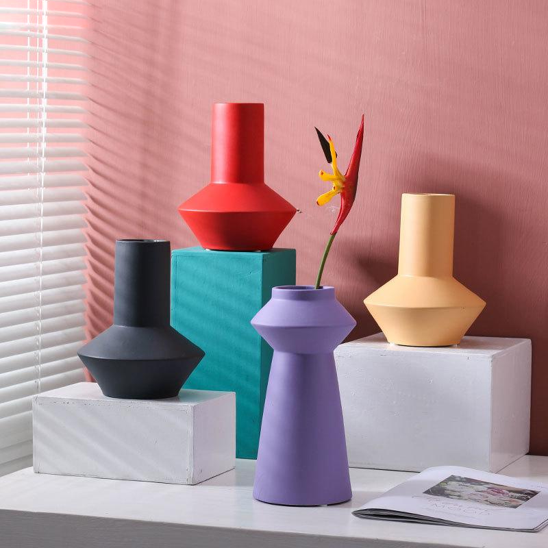 Colorful Ceramic Flower Vase - Artisan Home Decoration