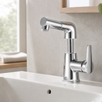 Swivel Spout Kitchen Faucet with Pull-Out Function