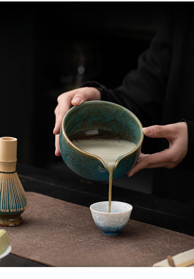 4-Piece Matcha Tea Set with Bowl, Spoon, Bamboo Whisk & Holder