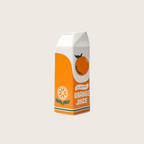 Decorative 8.66-Inch Vase in Unique Orange Juice Design – Handmade Ceramic