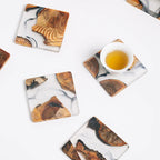 Custom Pine Wood and Resin Drink Coasters – Nature-Inspired Decor