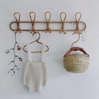 Organic Rattan Wall Hooks – Rustic Coat Hanger for Handmade Home Decor