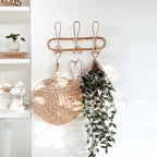 Organic Rattan Wall Hooks – Rustic Coat Hanger for Handmade Home Decor