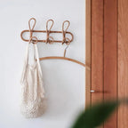 Organic Rattan Wall Hooks – Rustic Coat Hanger for Handmade Home Decor