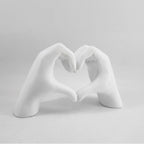 7.28-Inch Hand-Carved Wooden Statue – Love Symbol Art for Home Decor