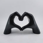 7.28-Inch Hand-Carved Wooden Statue – Love Symbol Art for Home Decor
