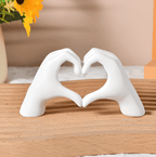 7.28-Inch Hand-Carved Wooden Statue – Love Symbol Art for Home Decor