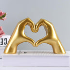 7.28-Inch Hand-Carved Wooden Statue – Love Symbol Art for Home Decor