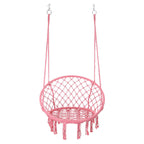 Outdoor Garden Hanging Chair - Cotton Rope and Steel in Coastal Style