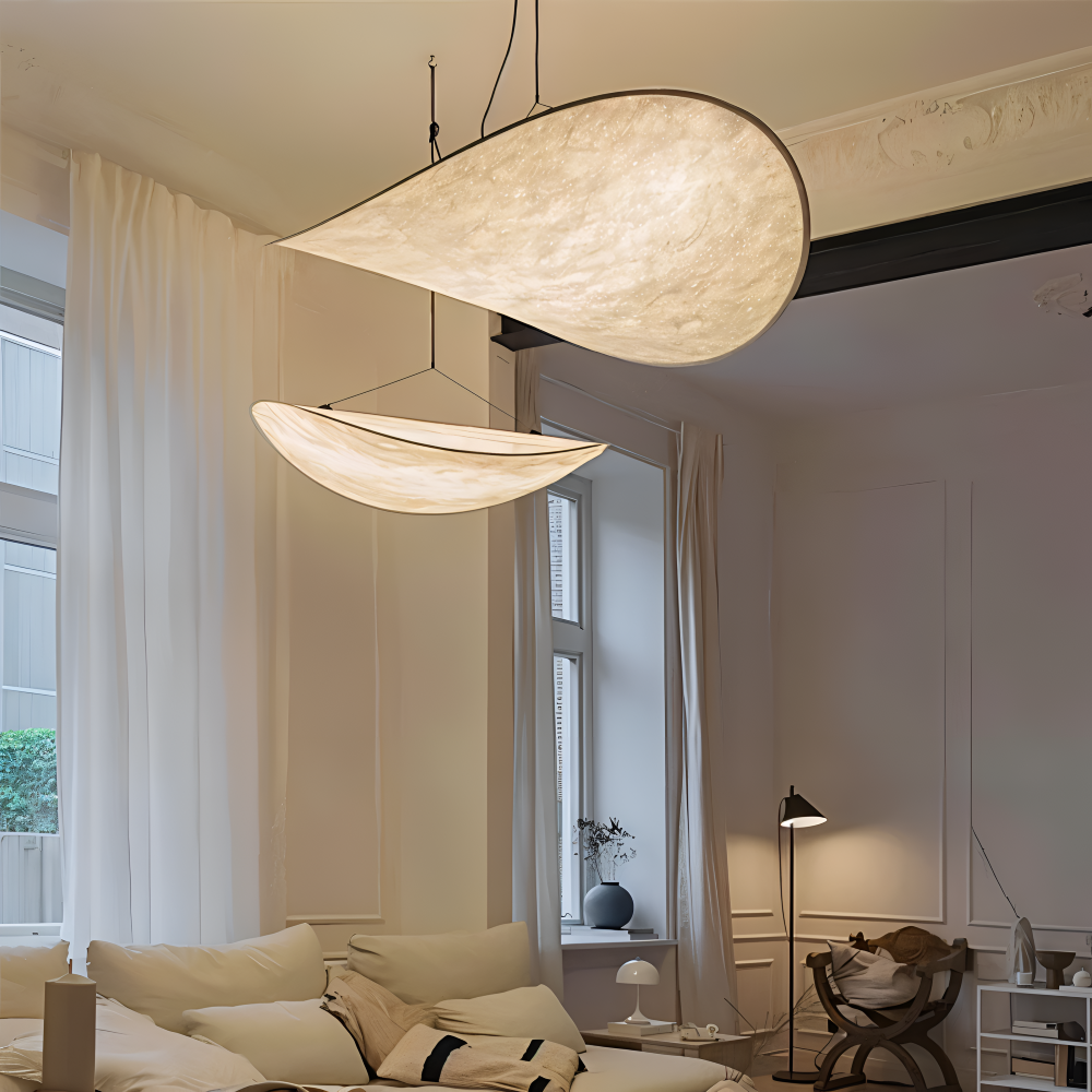 Wave-Shaped Panel LED Ceiling Light Fixture