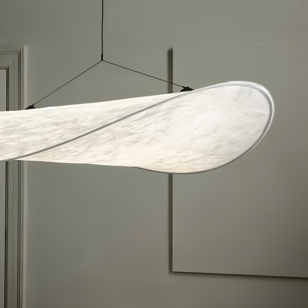 Wave-Shaped Panel LED Ceiling Light Fixture