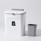 SmartSpace Hanging Waste Bin with Lid - Convenient One-Handed Disposal