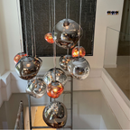 Molten-Style Glass Globe Pendant Light