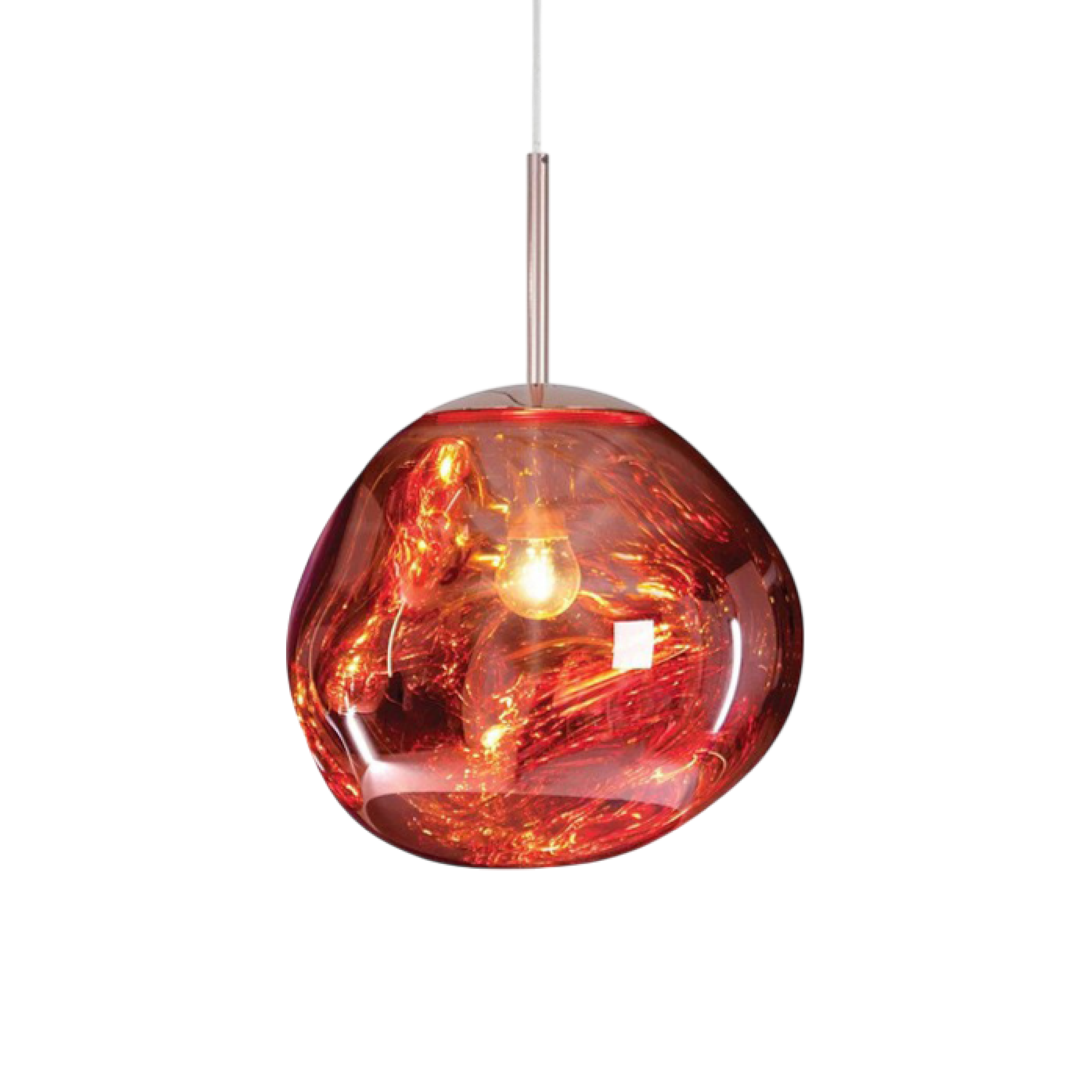 Molten-Style Glass Globe Pendant Light