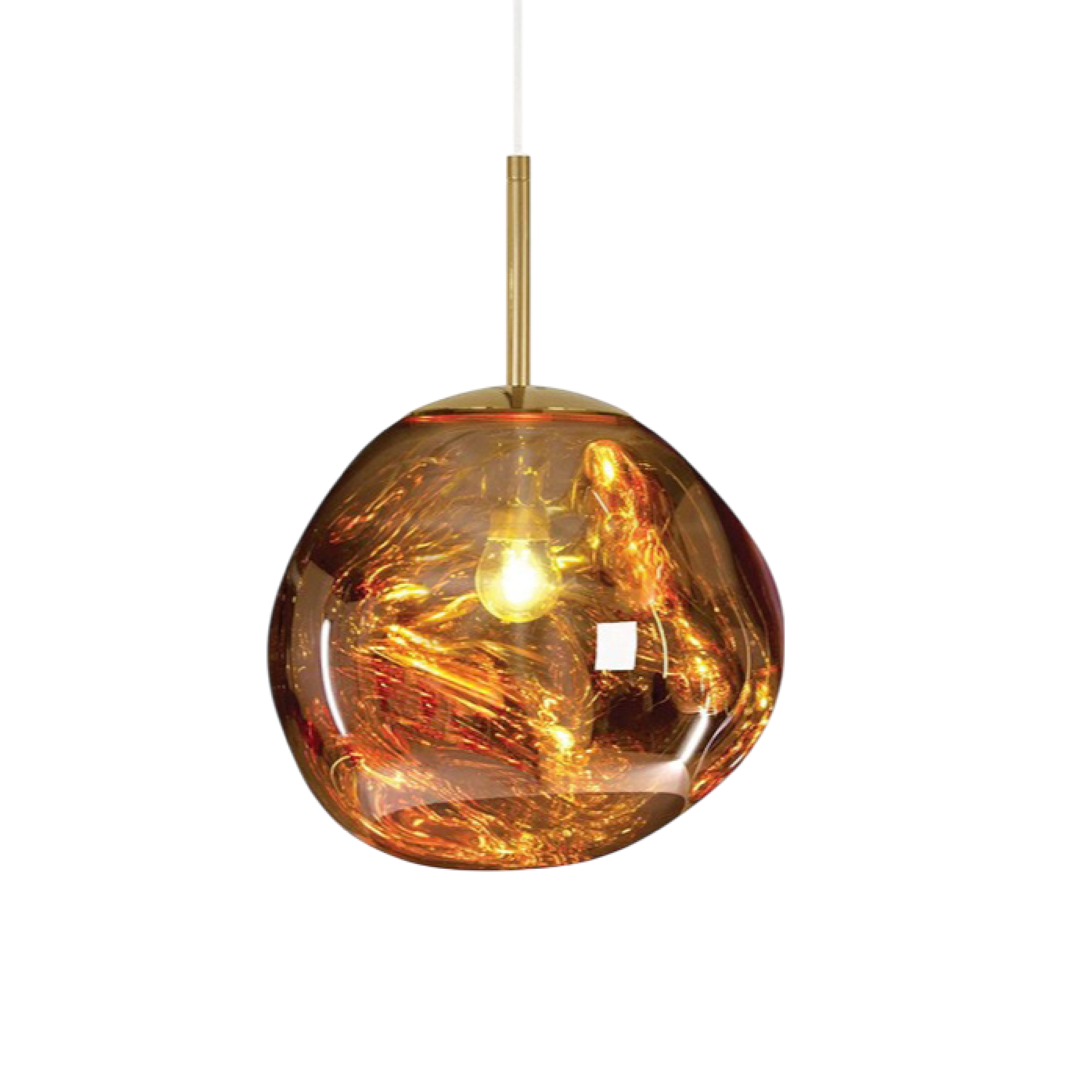 Molten-Style Glass Globe Pendant Light