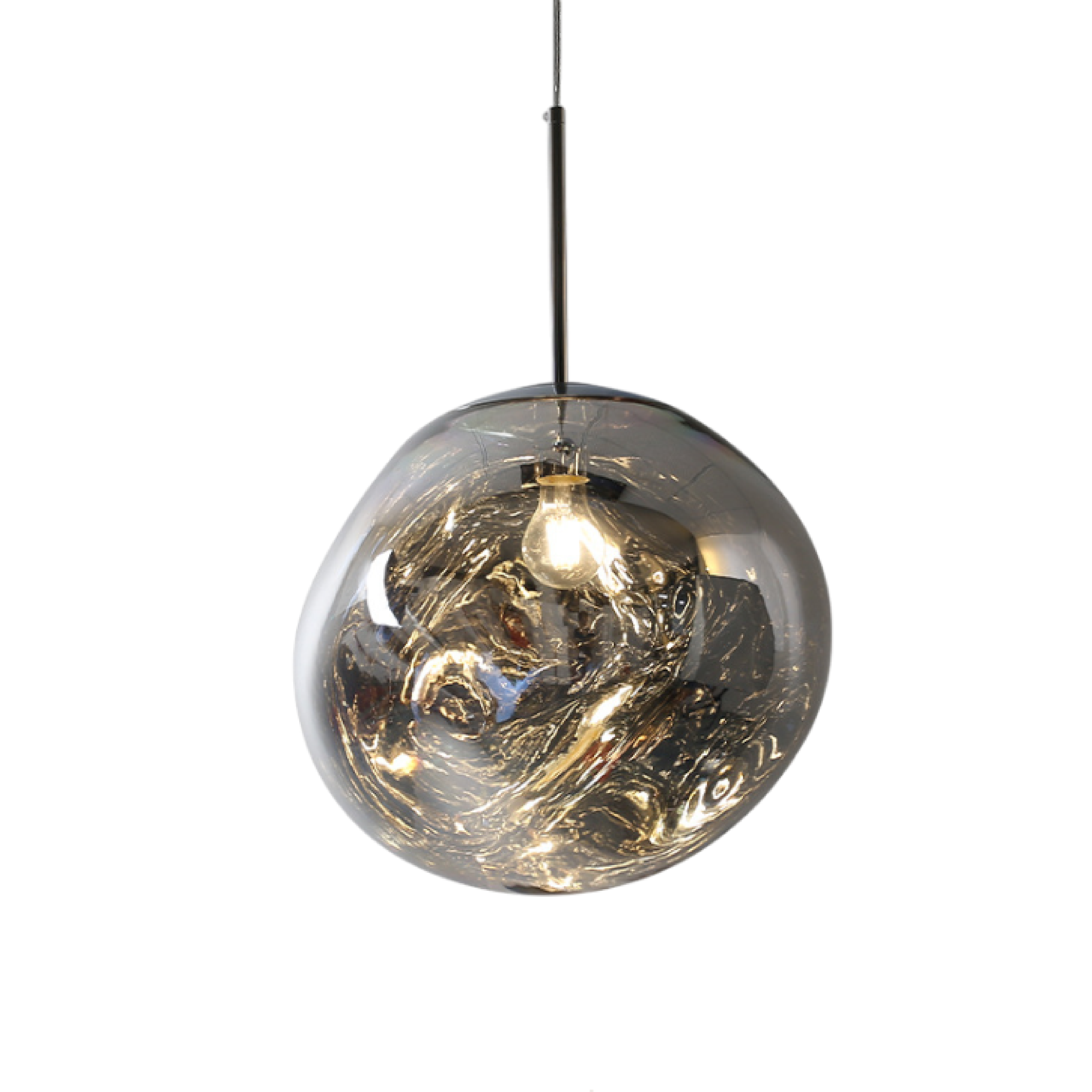 Molten-Style Glass Globe Pendant Light