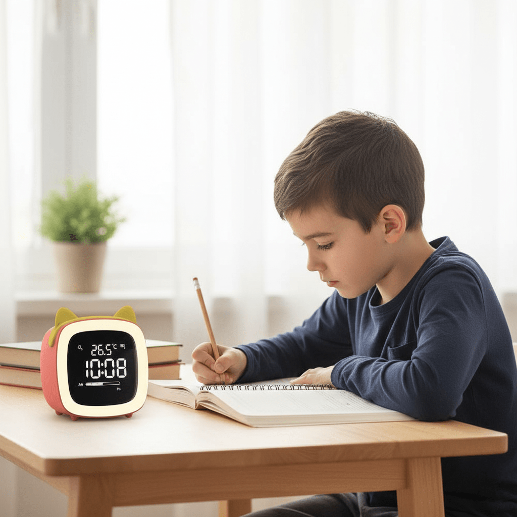 Charming Soft Night Light Alarm Clock for Kids