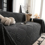 Herringbone Fleece Sofa Slipcover - Pet-Friendly Protector