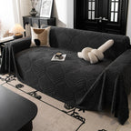 Herringbone Fleece Sofa Slipcover - Pet-Friendly Protector