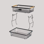 Elevate Your Kitchen with the Dual-Level Basket Stand