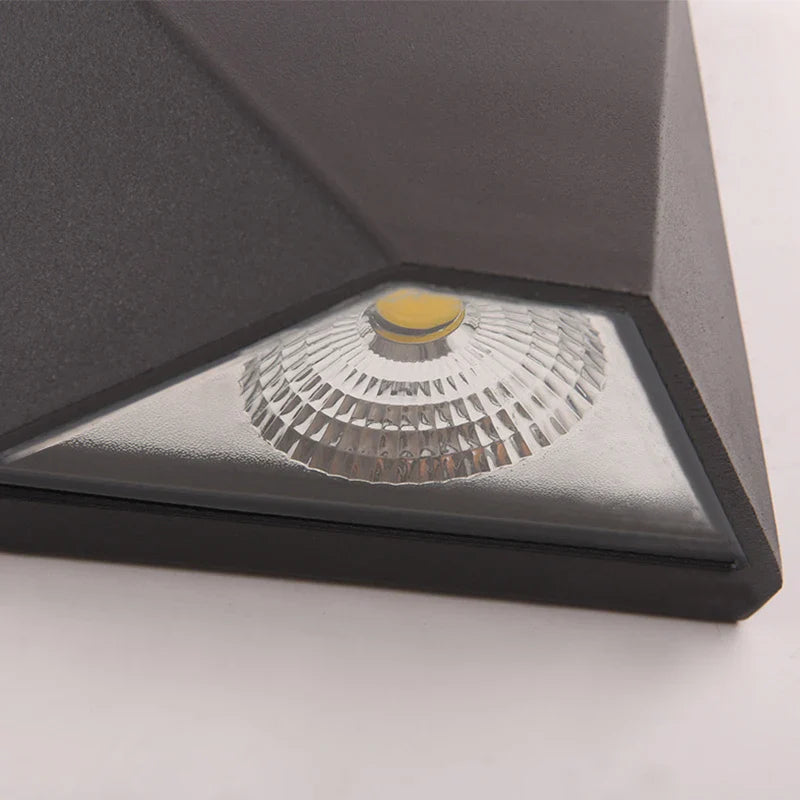 5W Waterproof Outdoor Lamp - Modern Black LED Wall Fixture