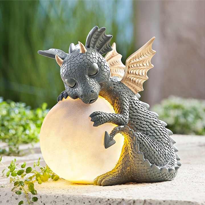 LED Desk Lamp with Dragon Guardian Design