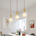 Radiant Elegance: Brass Pendant Light with Crystal Glass Shade