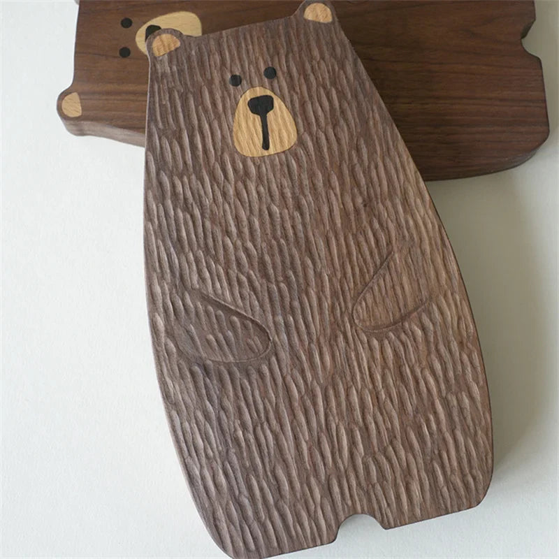 Charming Bear-Shaped Wooden Serving Board - Ideal for Entertaining