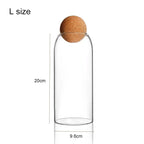 Transparent Kitchen Storage Canister with Cork Lid