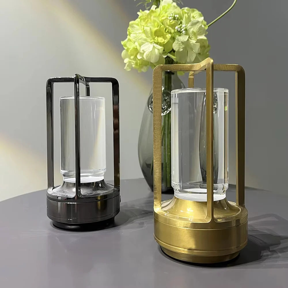 Modern LED Accent Light - Metal Cylinder Table Lamp for Decor