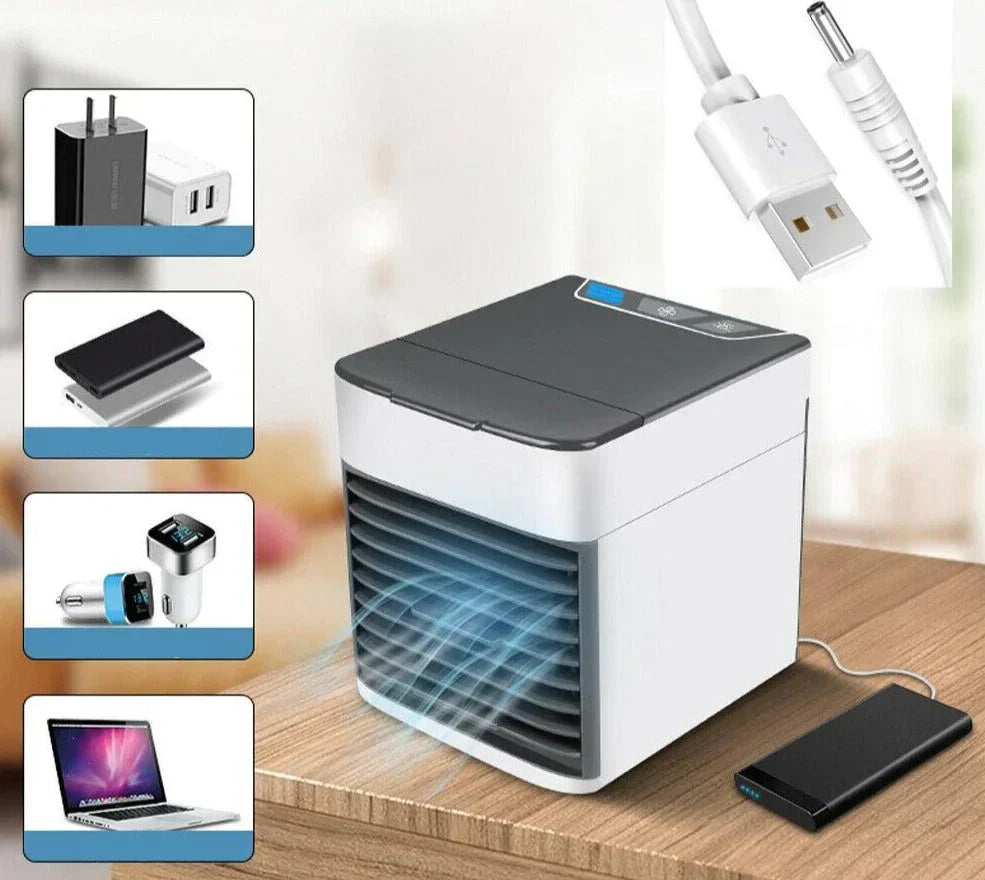 Portable Air Cooler with Fan and Water Reservoir - USB Powered