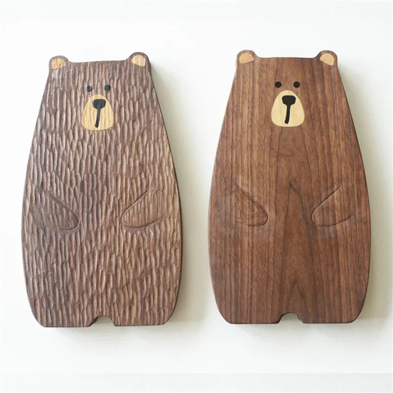 Charming Bear-Shaped Wooden Serving Board - Ideal for Entertaining