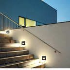 Recessed Outdoor Square LED Stair Wall Light Fixture