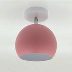 Contemporary Round Aluminum Ceiling Lamp – Nordic Macaron Style