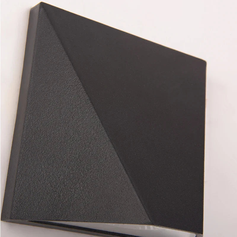 5W Waterproof Outdoor Lamp - Modern Black LED Wall Fixture